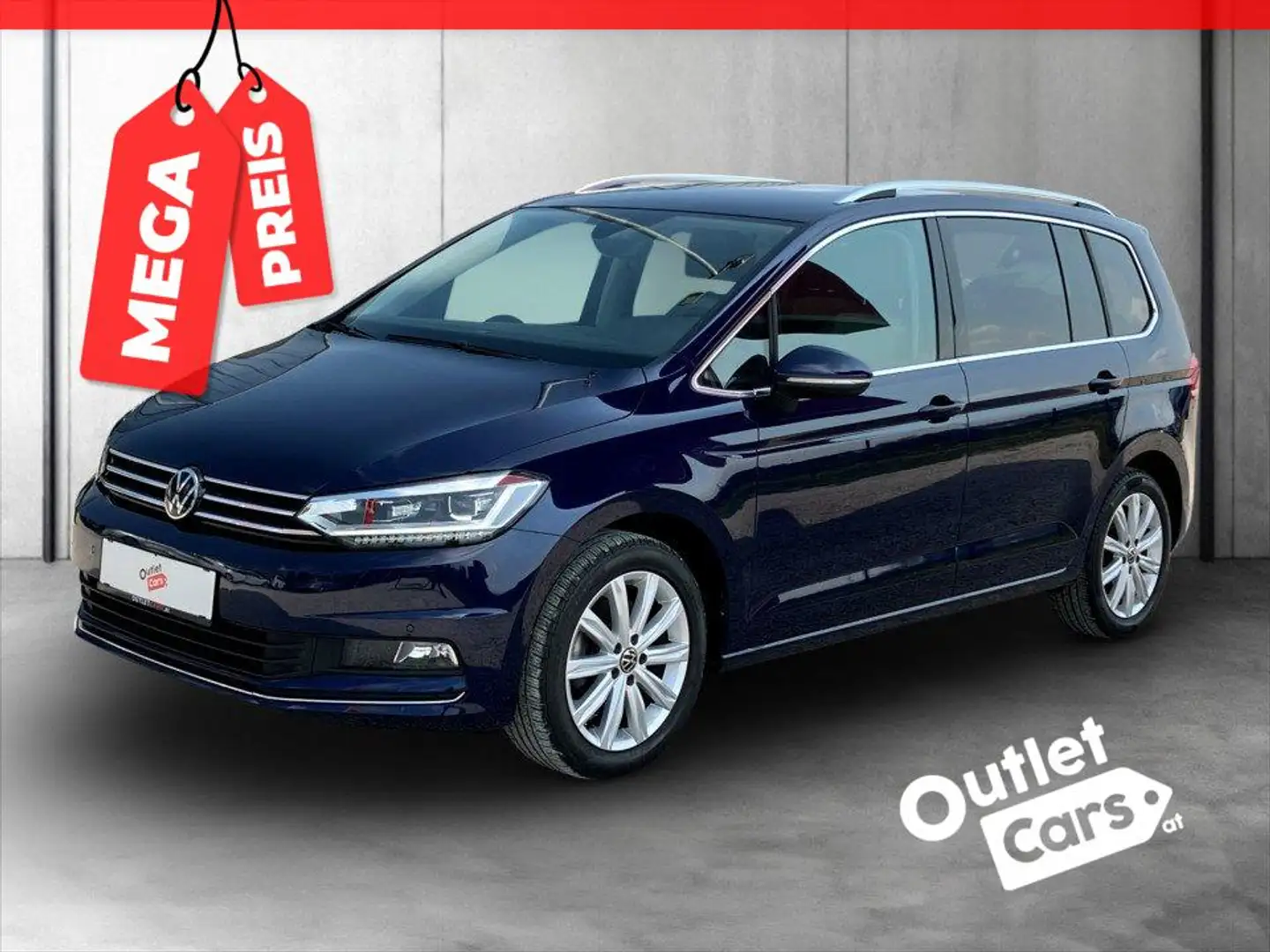 Volkswagen Touran Highline TDI SCR DSG 7Sitzer AHK+MEGAPREIS Blau - 1