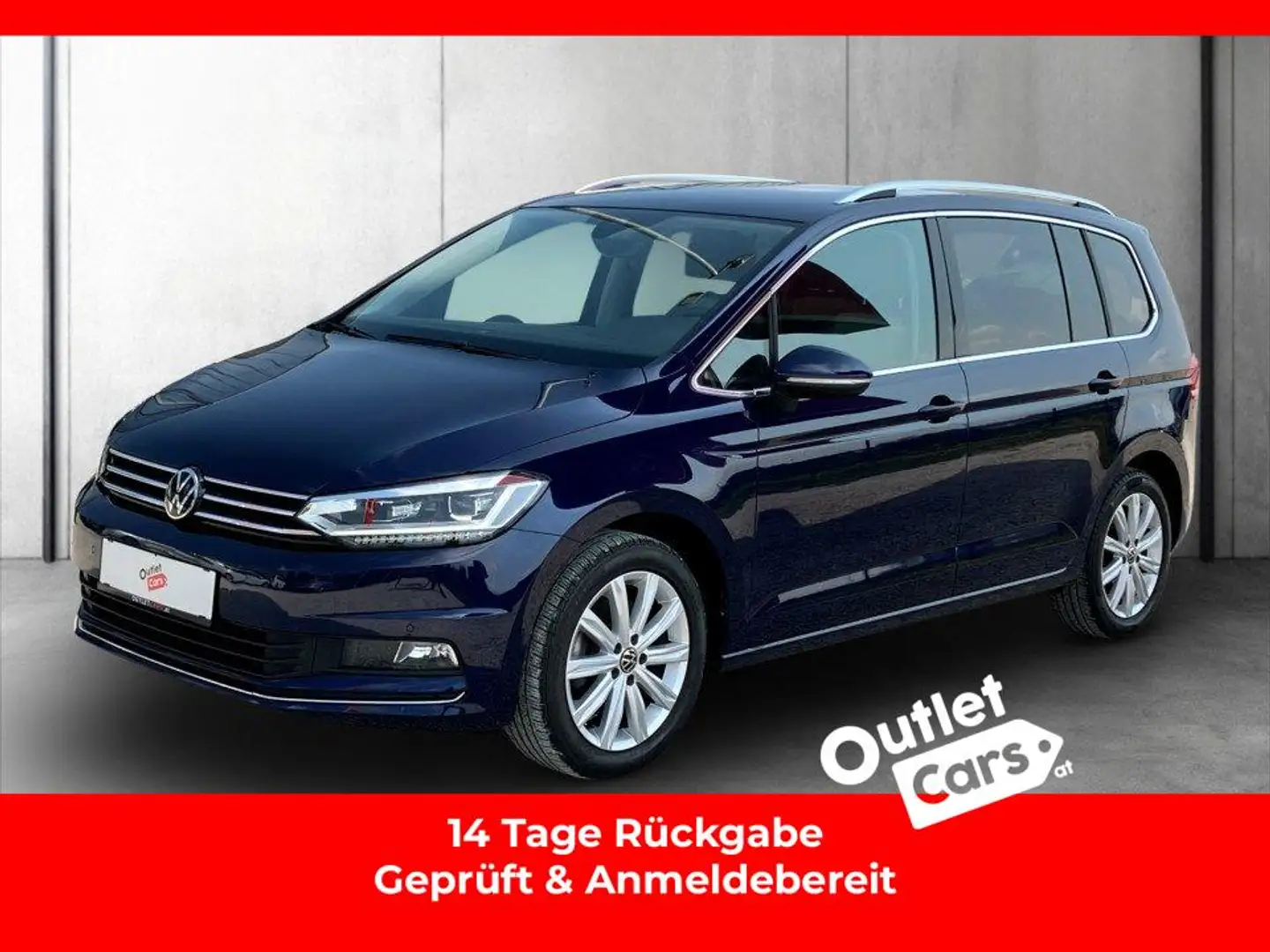 Volkswagen Touran Highline TDI SCR DSG 7-Sitzer CARPLAY+AHK Blau - 1