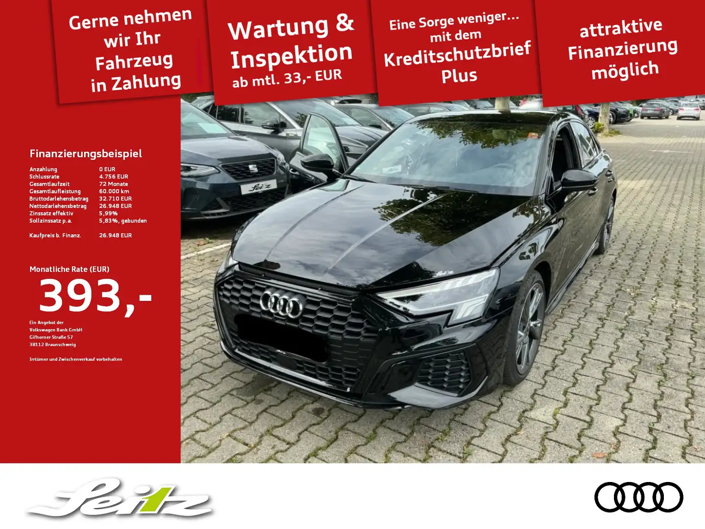 Audi A3 Limousine 35 TFSI S line *LED*KAMERA*NAVI* Fekete - 1
