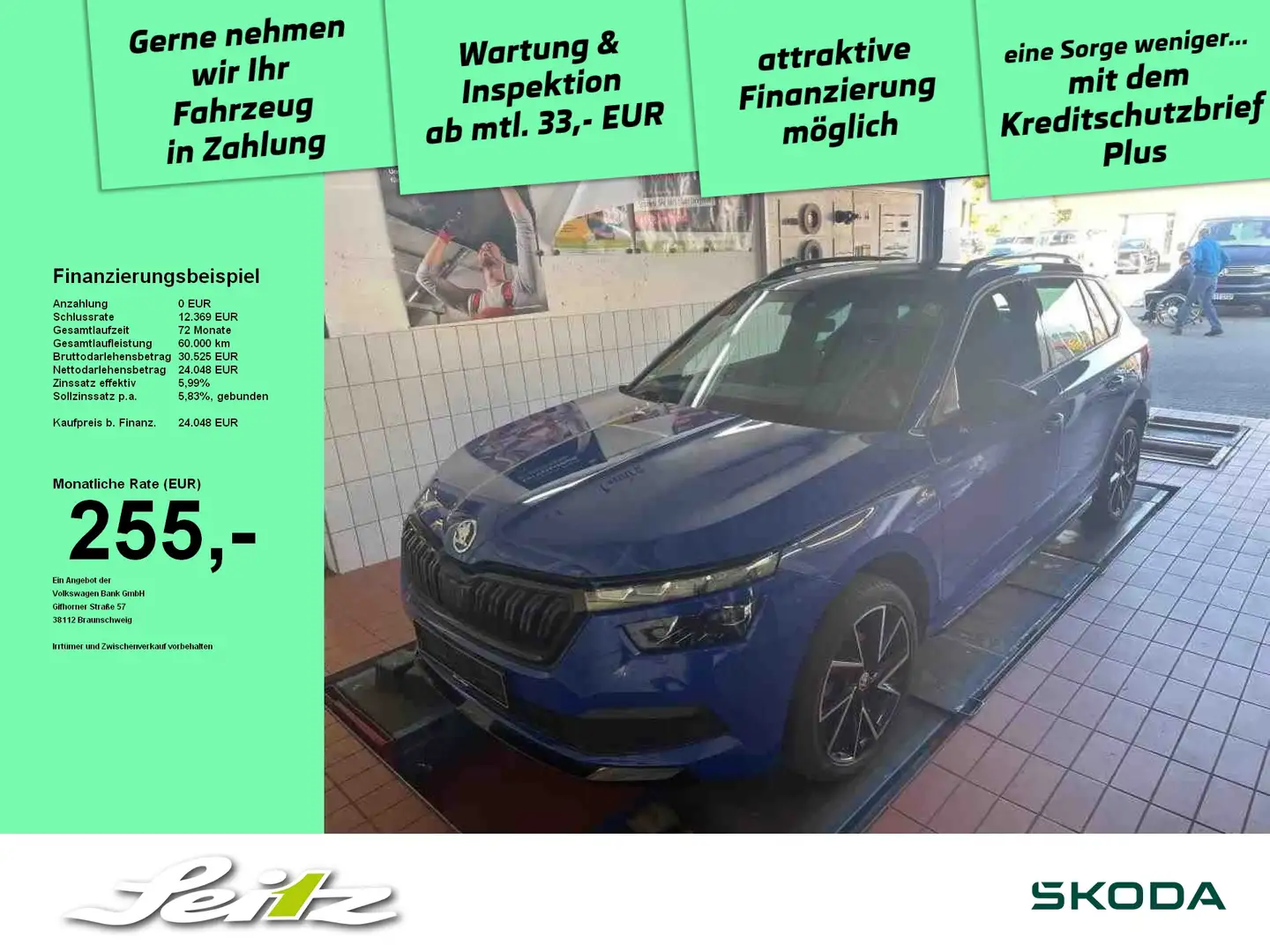 Skoda Kamiq 1.0 TSI Monte Carlo *LED*NAVI*PANO* Blau - 1