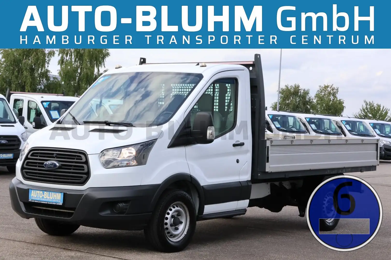 Ford Transit 350-EB EK Pritsche L2 + AHK 2,8T 3-Sitze Weiß - 1