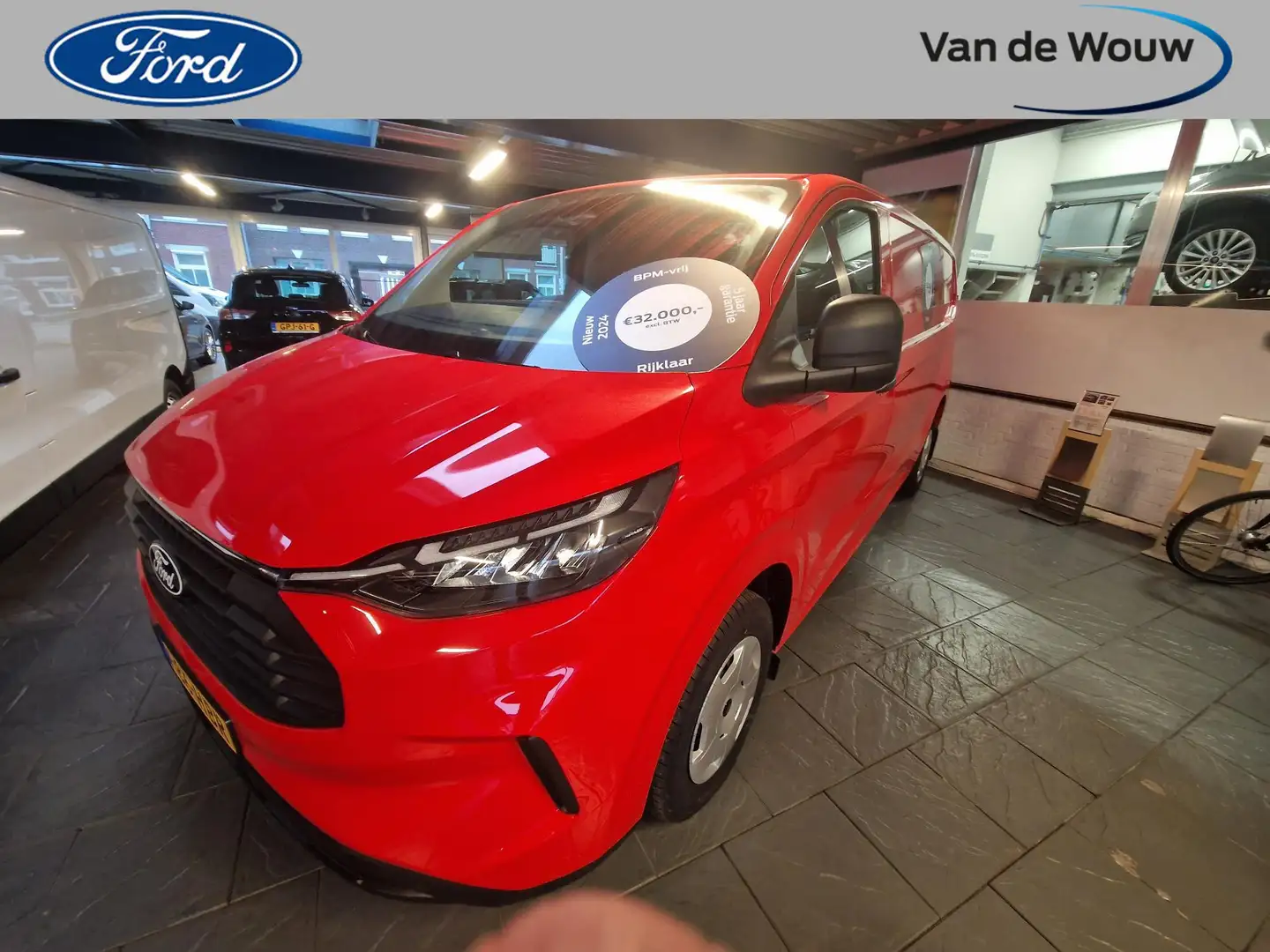 Ford Transit Custom 300 2.0 TDCI L2H1 Trend BPM vrij/Ford Protect 5 ja Rood - 1