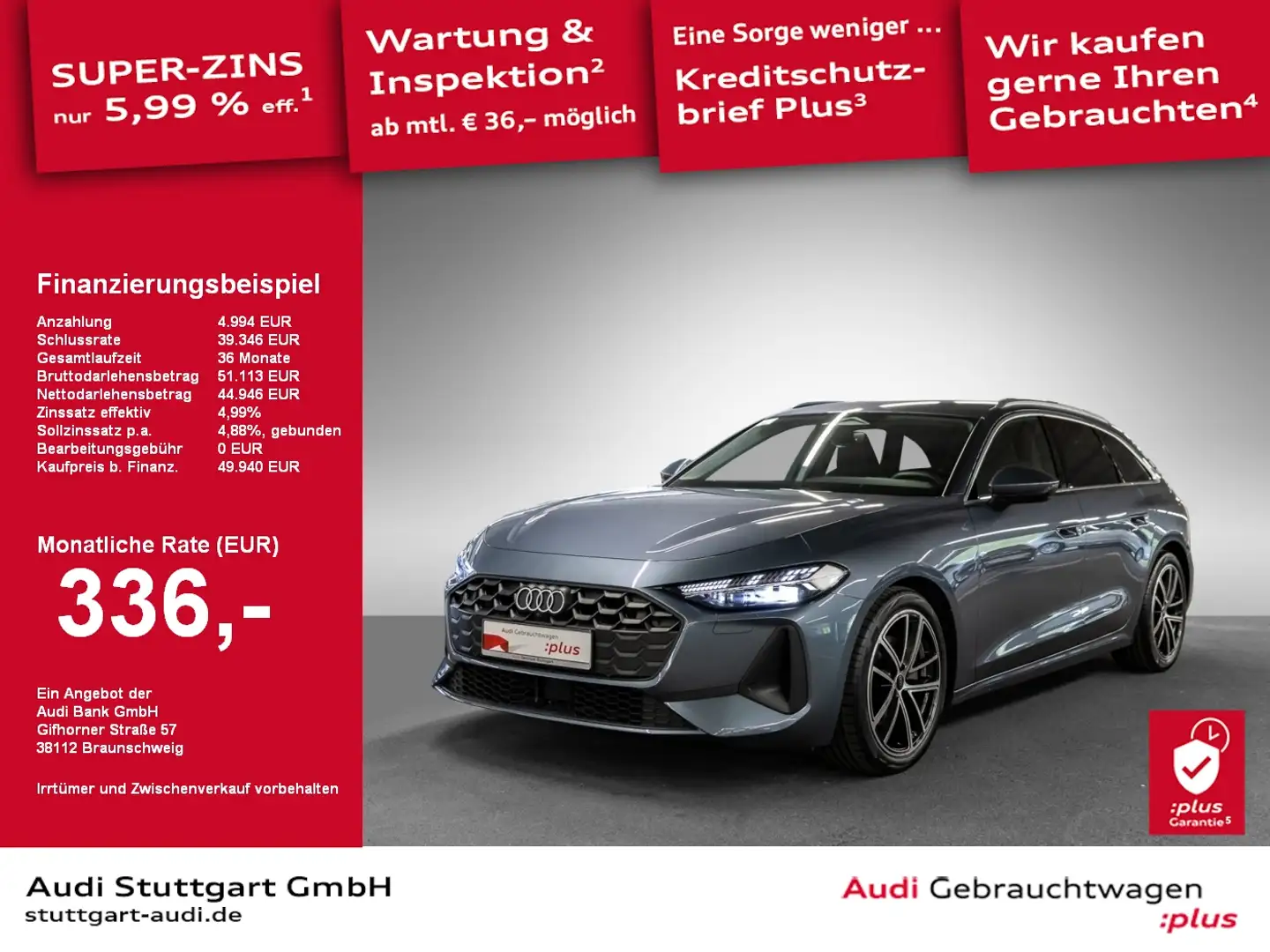 Audi A5 Avant TFSI S tronic Matrix SHZ Keyless Navi Bleu - 1