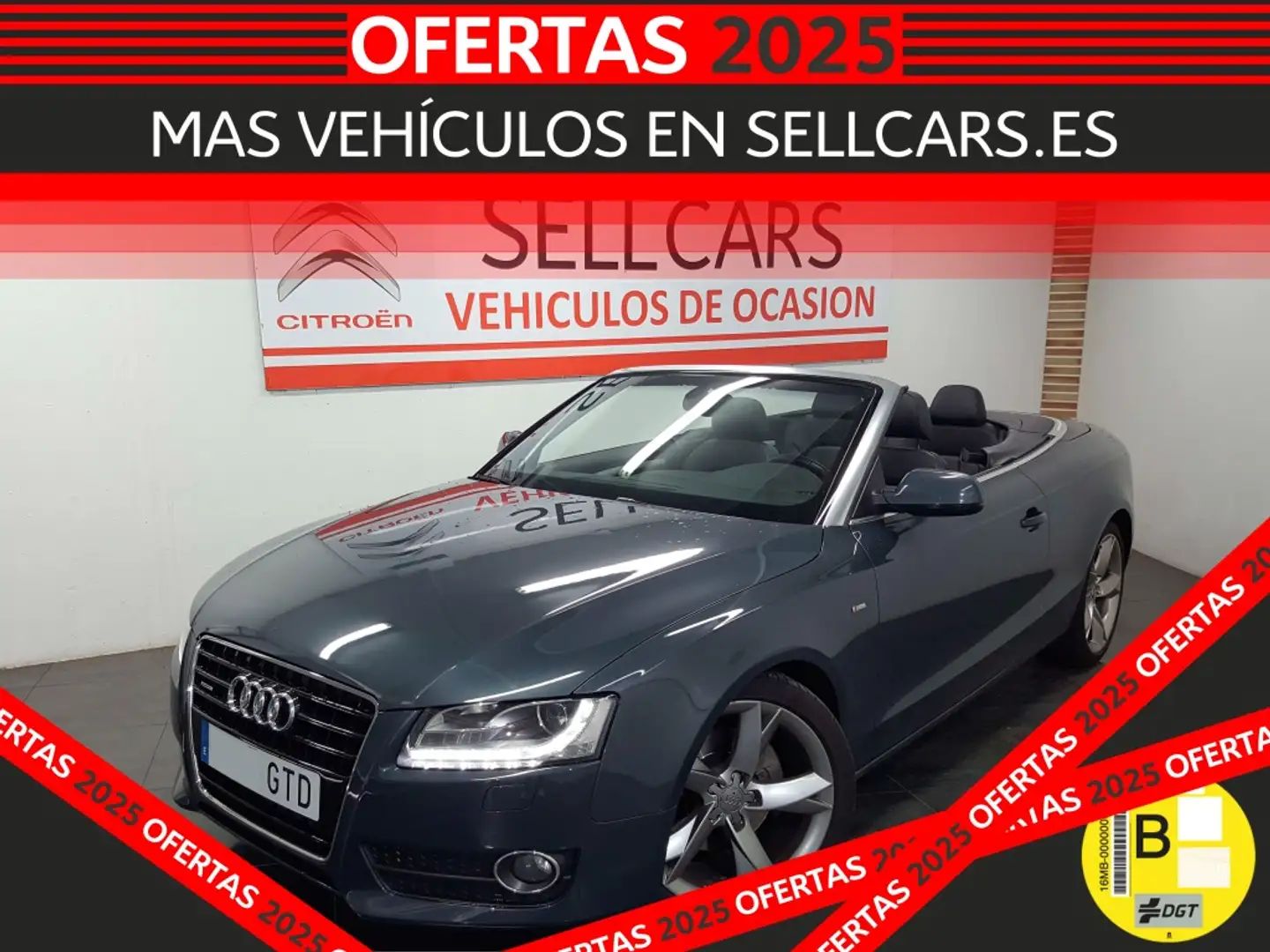 Audi A5 Cabrio 3.0TDI quattro S-Tronic Gris - 1