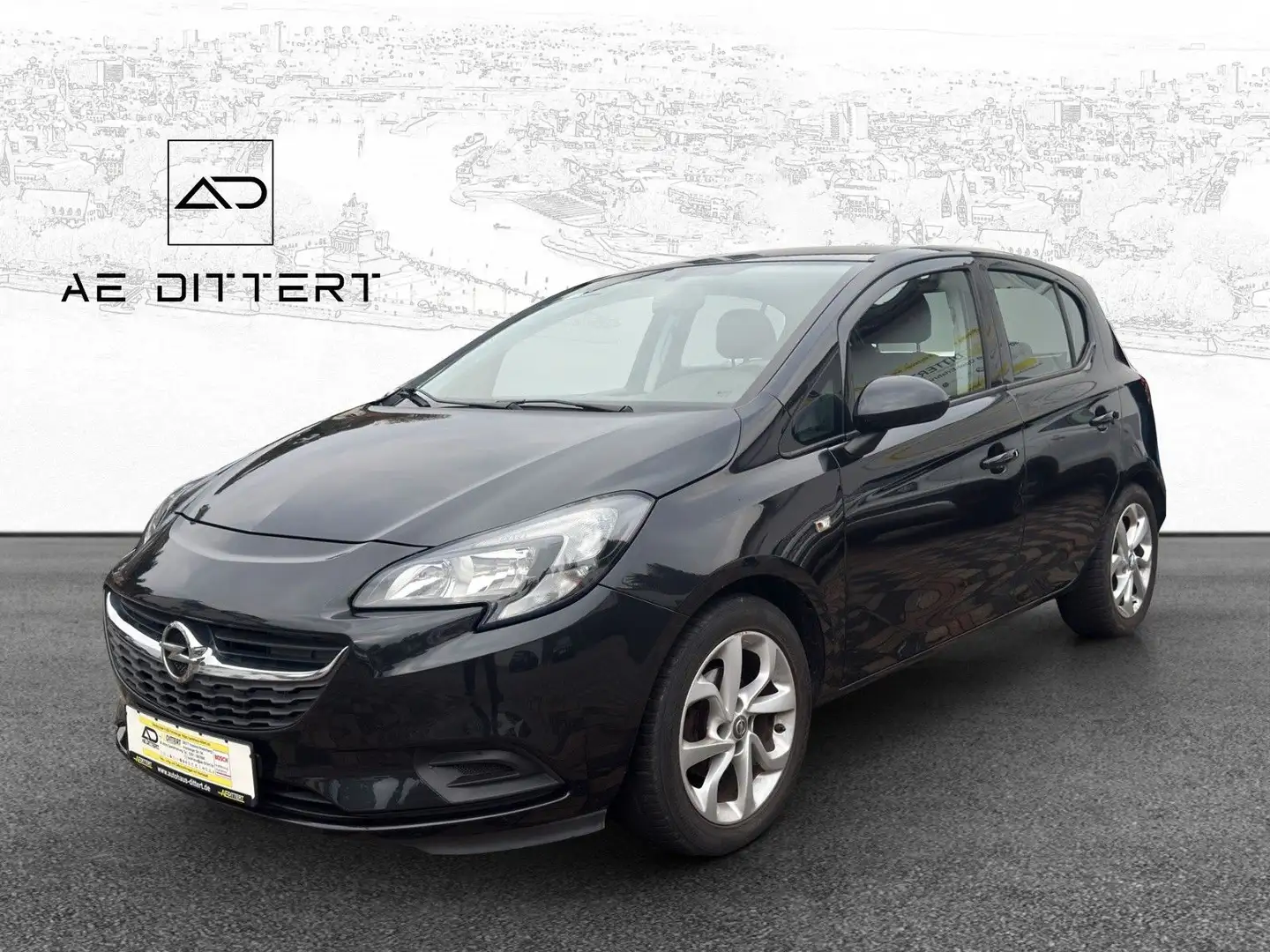 Opel Corsa E Edition+Shz+Lhz+Pdc+ Schwarz - 1