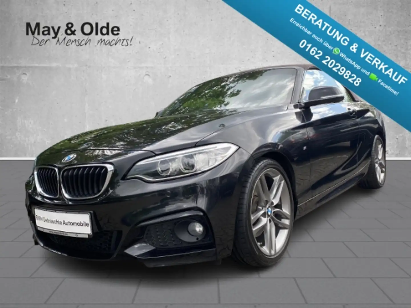 BMW 220 I Cabrio M Sport Navi Leder RÜK Hifi Xenon Noir - 1
