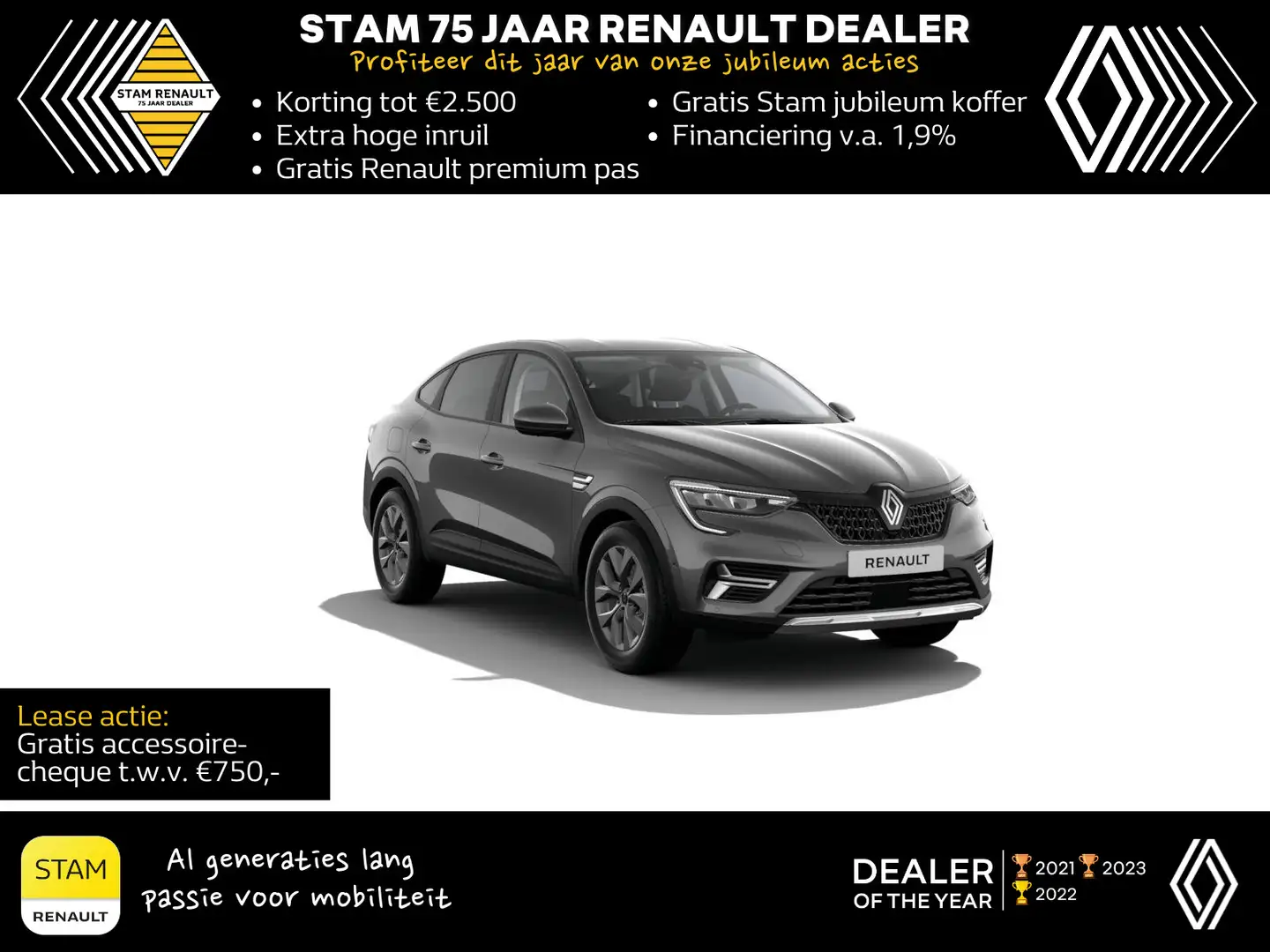Renault Arkana Full Hybrid 145 E-Tech Evolution Automaat | Pack S Grijs - 1