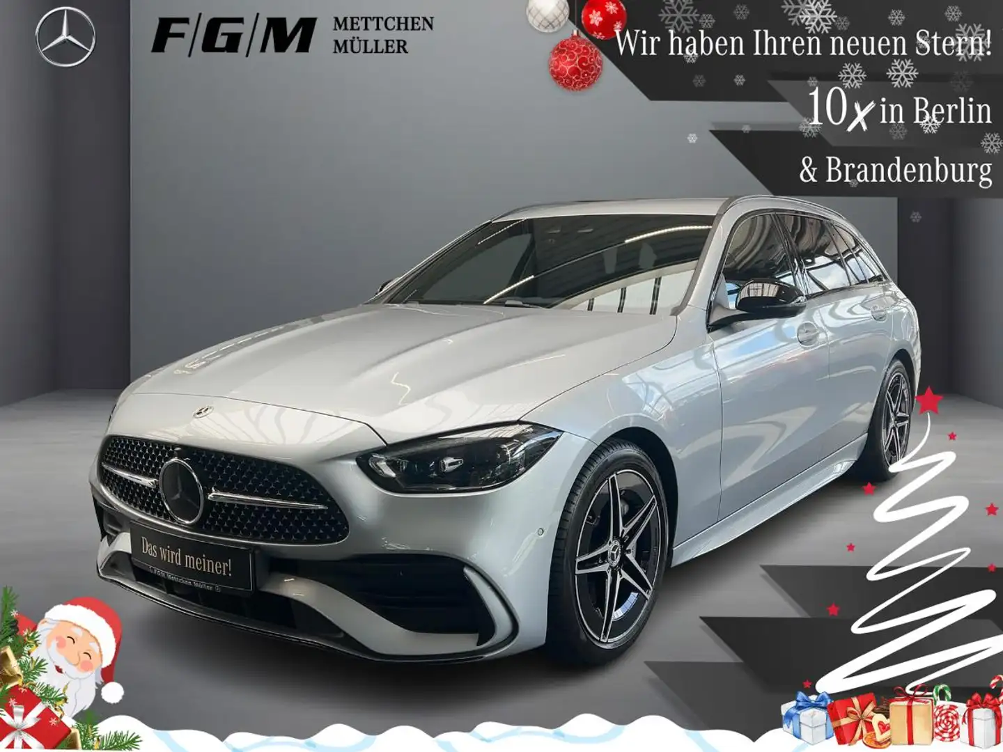 Mercedes-Benz C 300 T AMG Line DigiLight|TWA|360|Night|Sitzhz Plateado - 1