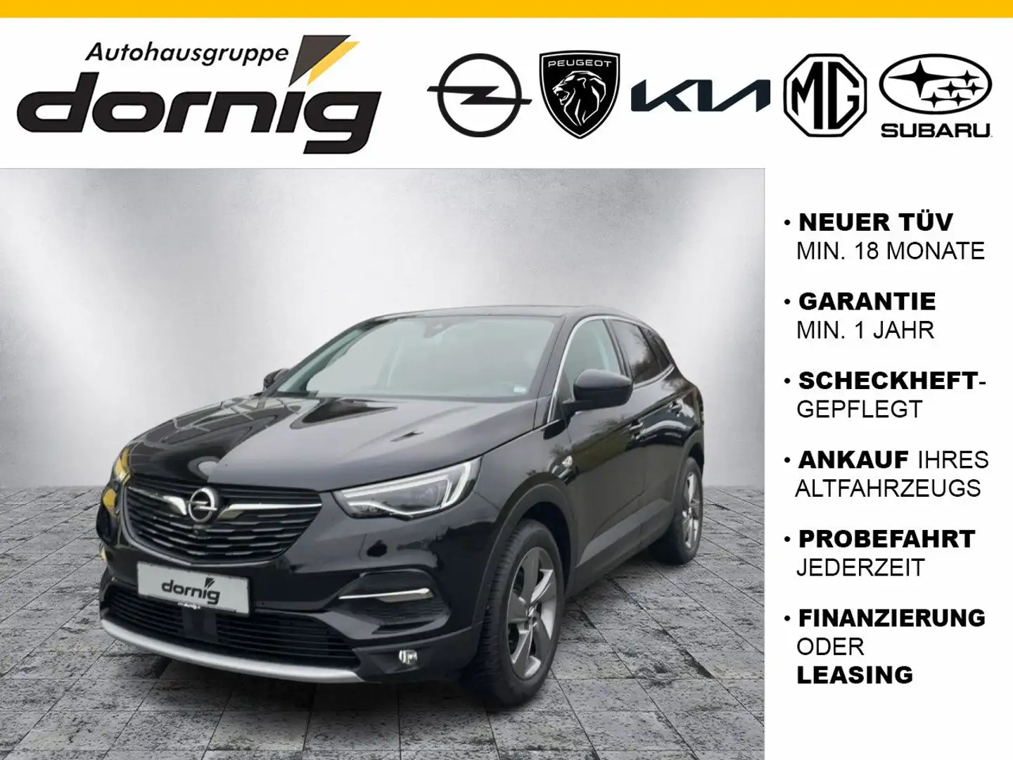 Opel Grandland X Ultimate Schwarz - 1