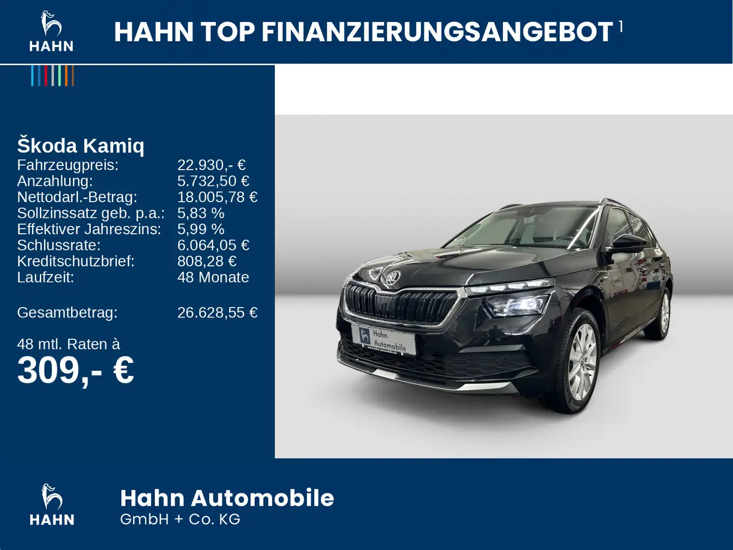 Skoda Kamiq 1.5TSI DSG Clever AHK Navi SmartLink PDC Чёрный - 2