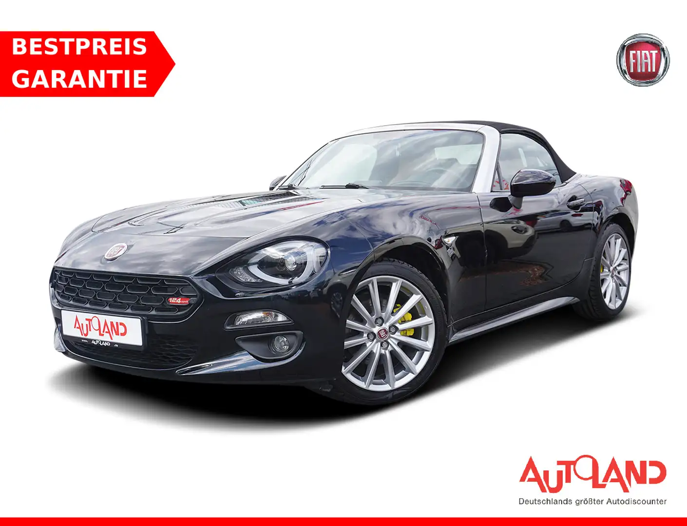 Fiat 124 Spider 1.4 Turbo Lusso LED Navi Leder Kamera Schwarz - 1