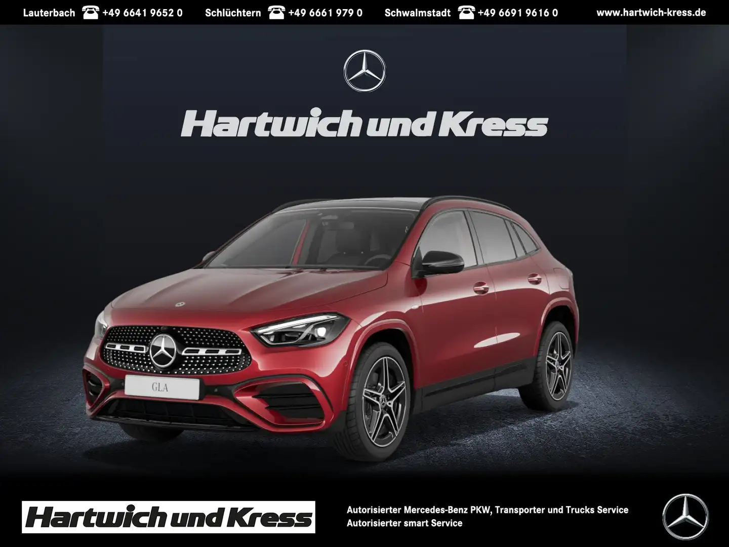 Mercedes-Benz GLA 250 GLA 250 e AMG Line Premium+AHK+Pano+Burmester+22kW+Night+MultibeamLED+ Rouge - 1
