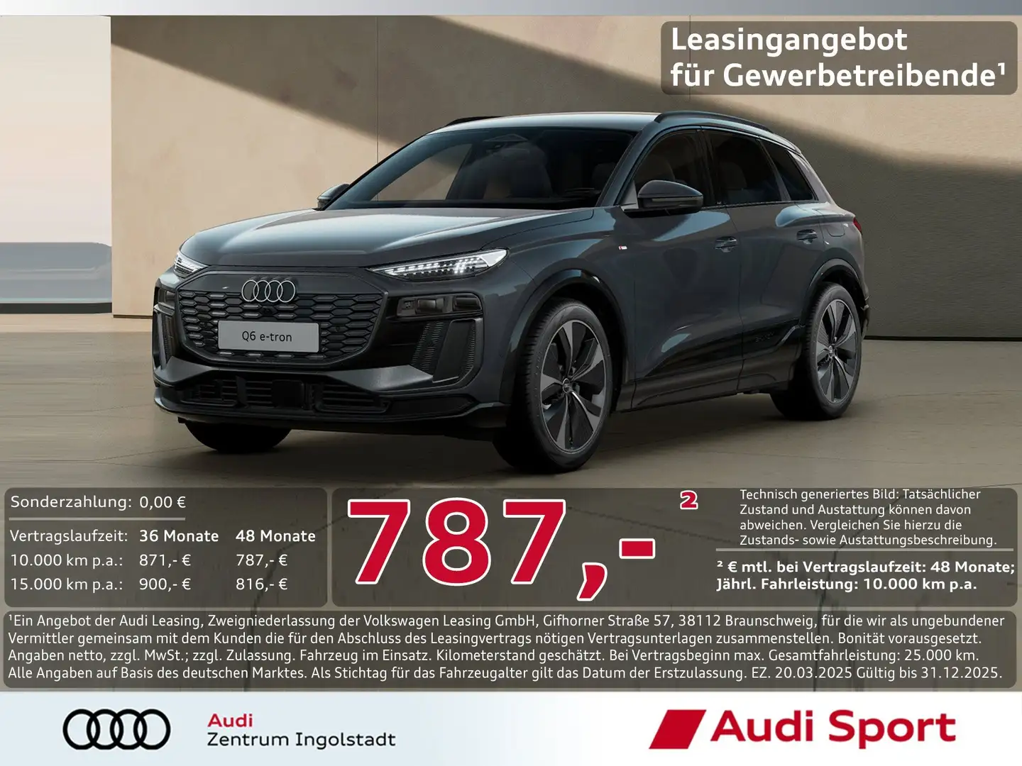 Audi Q6 e-tron performance 2x S line MATRIX Tech-Plus Grau - 1