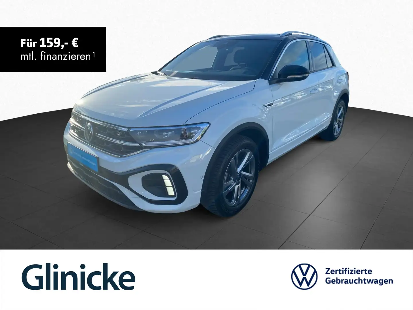 Volkswagen T-Roc 1.5 TSI DSG R-Line Navi AHK LED Sitzh. RFK Weiß - 1