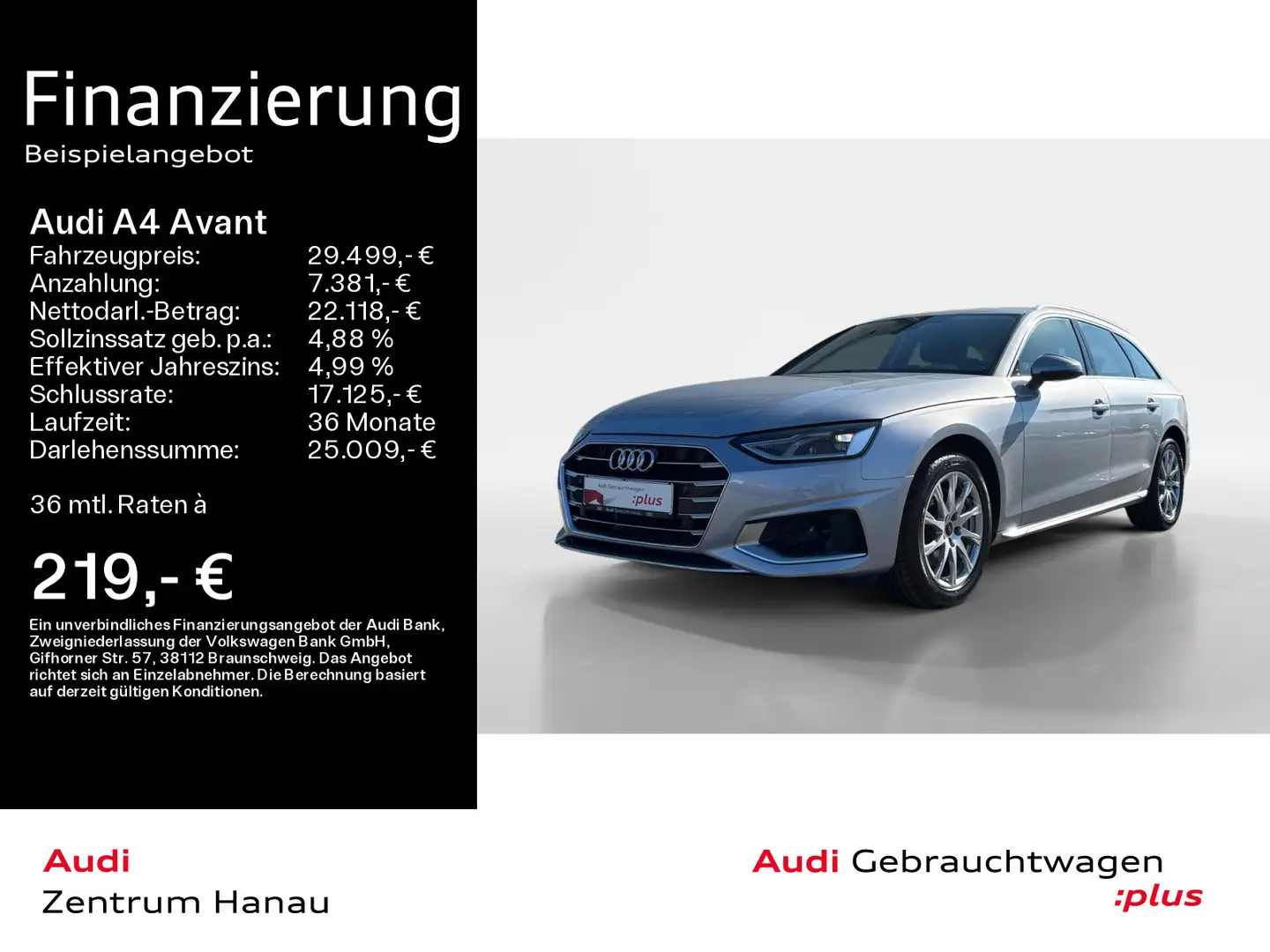 Audi A4 40 TDI S tronic ADVANCED *NAVI*LED*PDC* Argento - 1
