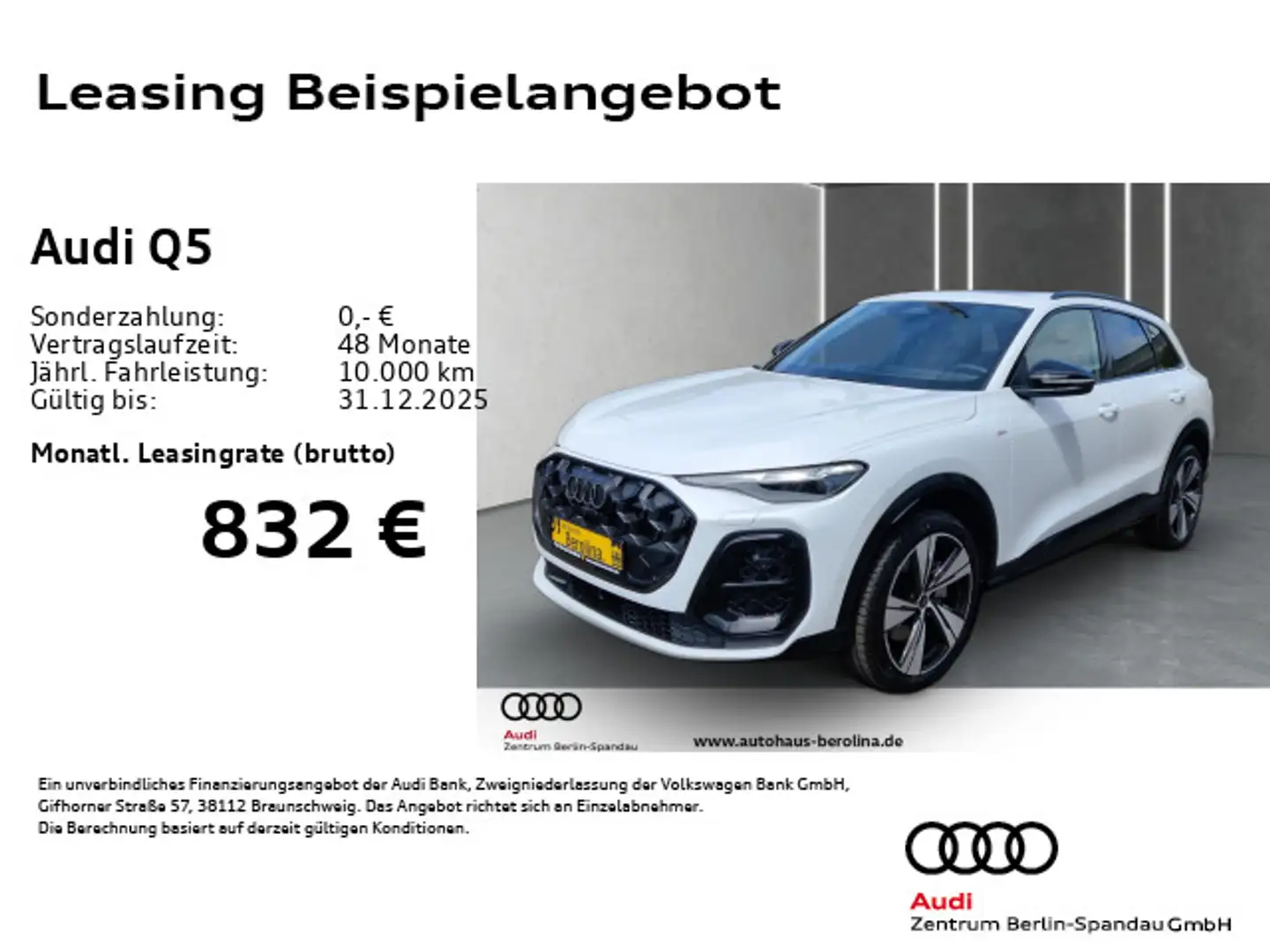 Audi Q5 TDI qu. S line S tronic *MATRIX*PANO*360°* Weiß - 1