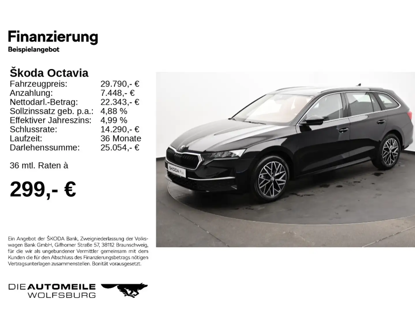 Skoda Octavia 4 IV Combi 1.5 eTSI DSG Selection AHK/KA Schwarz - 2