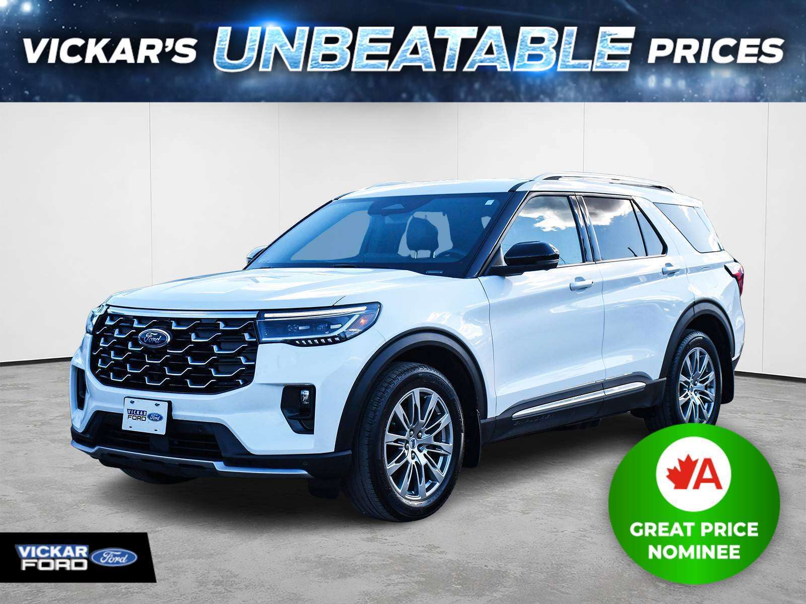 White 2025 Ford Explorer SUV / Crossover All-Wheel Drive Automatic