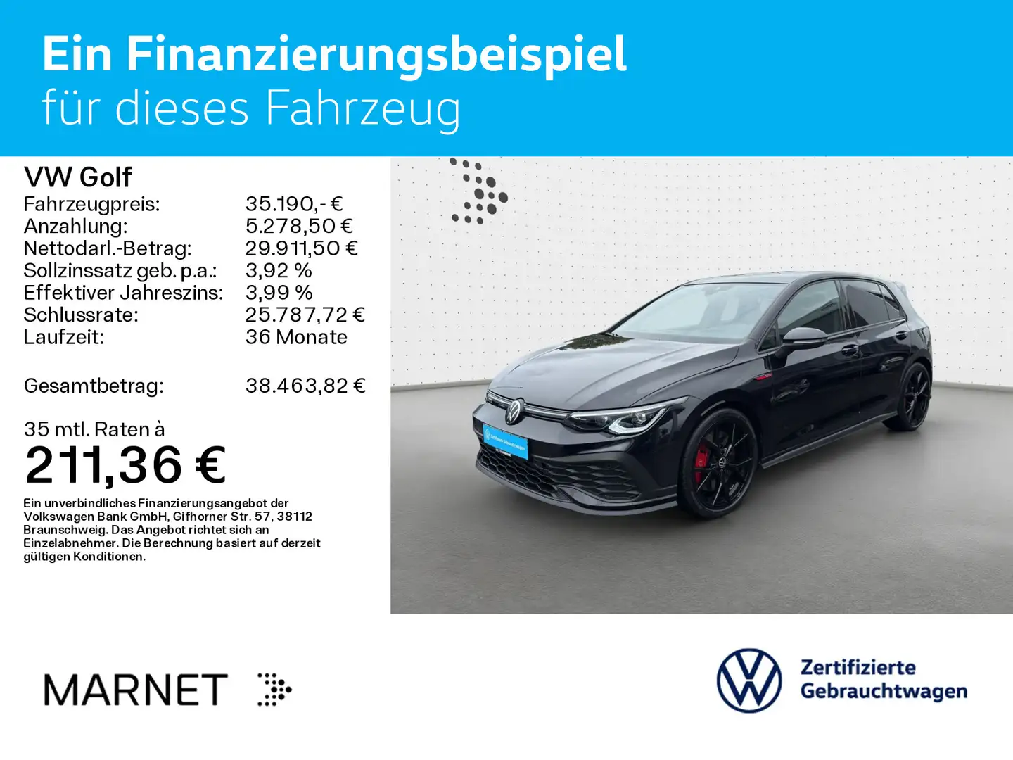 Volkswagen Golf VIII 2.0 TSI DSG GTI CLUBSPORT*BLACK-STYLE* Noir - 2