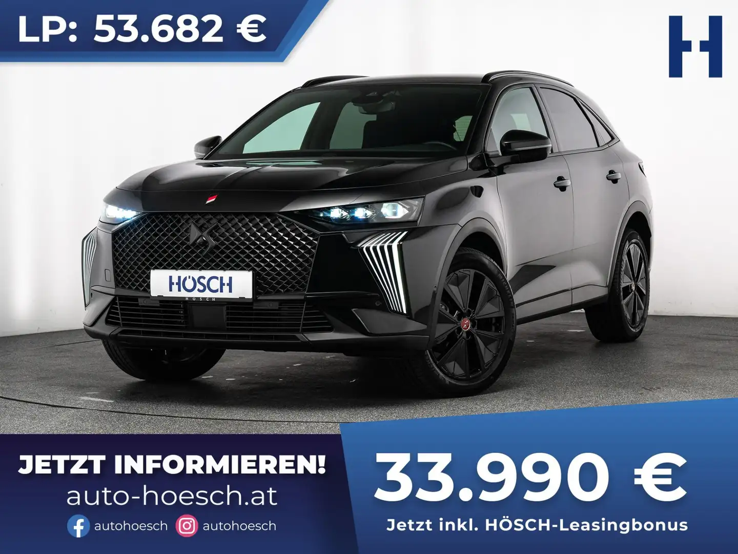 DS Automobiles DS 7 Crossback BlueHDI 130 Performance Line+ WIE  NEU! Negru - 1