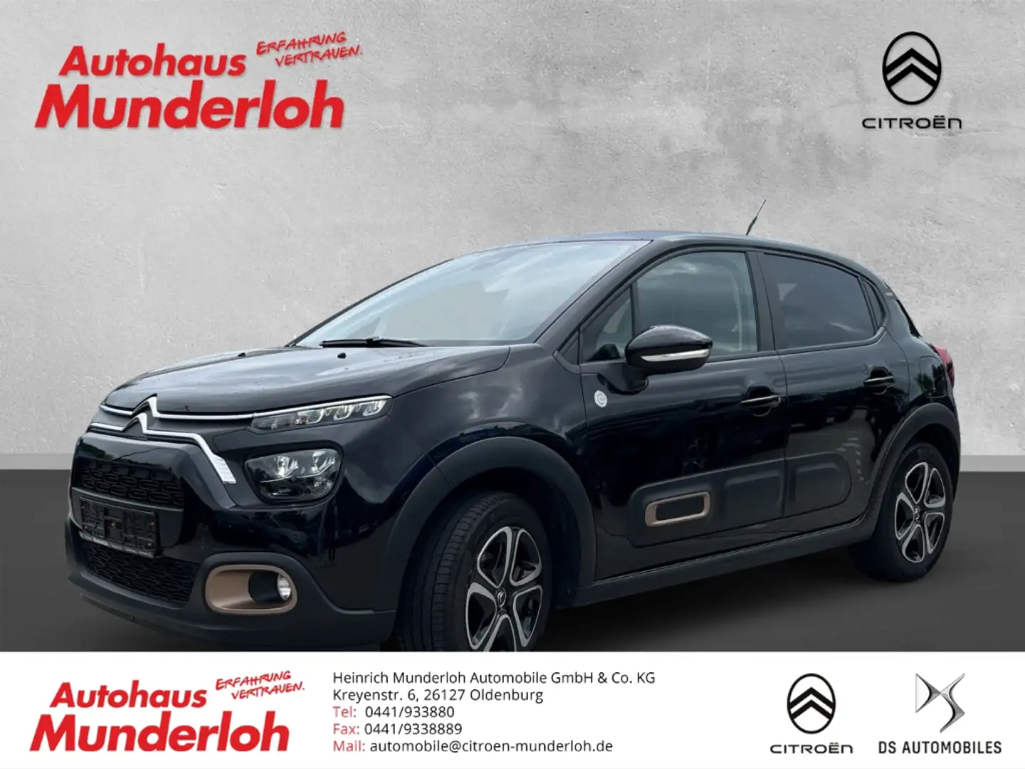 Citroen C3 PT 83 S&S C-Series NAVI KLIMAAUTOM. SHZ TECHWOODPA Schwarz - 1