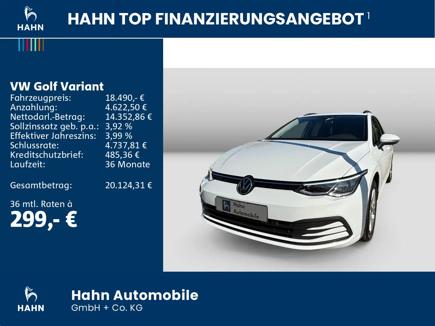 Volkswagen Golf Variant Golf VIII Variant 2.0TDI DSG Life AHK LED Navi Blanco - 2