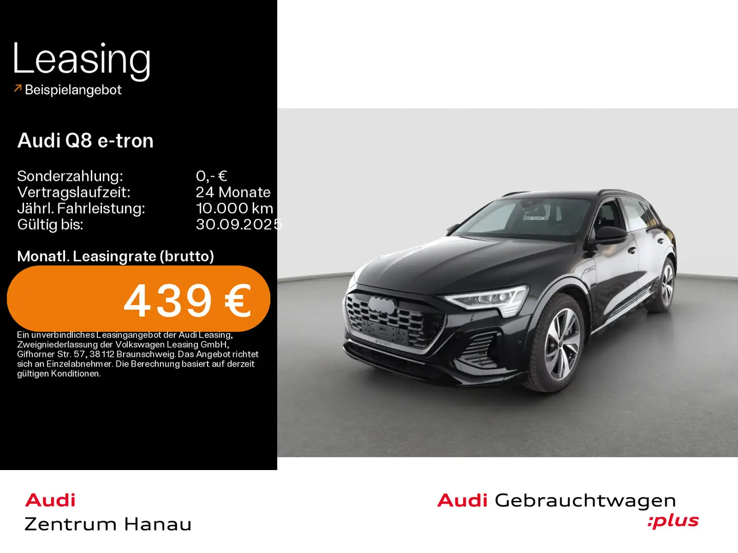 Audi Q8 e-tron 50 quattro S-LINE*NAVI-PLUS*HUD*MATRIX Schwarz - 1