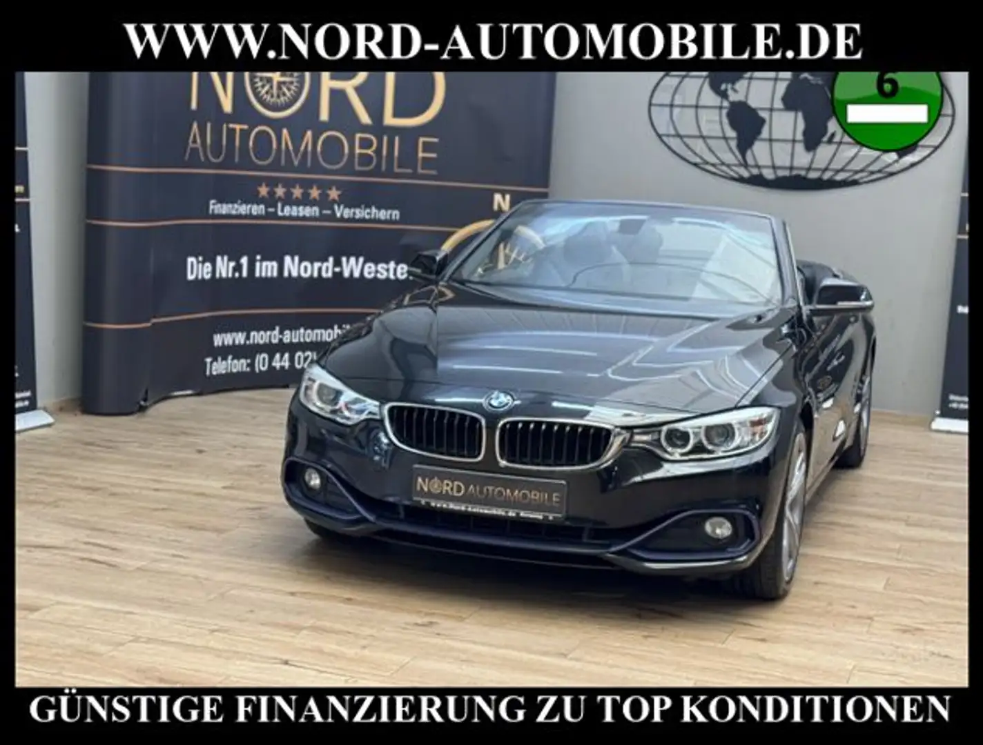 BMW 420 i Sport Line Cabrio *XENON*NAVI*LEDER*SHZ* Cabrio Schwarz - 1