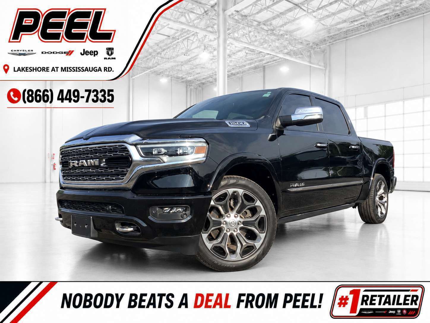 Black 2022 RAM 1500 Pickup Truck Four-Wheel Drive 8-Speed Automatic