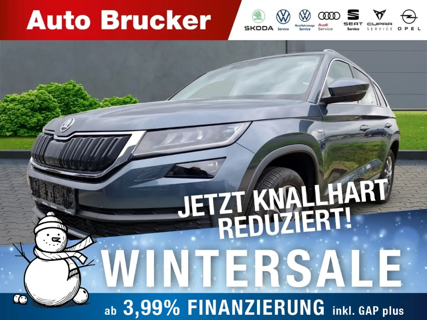 Skoda Kodiaq Drive 125 2.0 TDI DSG EU6d-T StandHZG AHK Navi Di Grau - 1