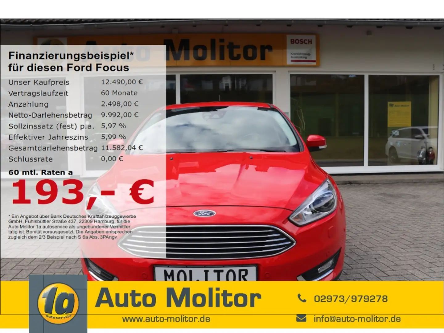 Ford Focus Titanium 1.5 TDCi AHK-abnehmbar Navi Leder Bi-Xeno Rot - 1