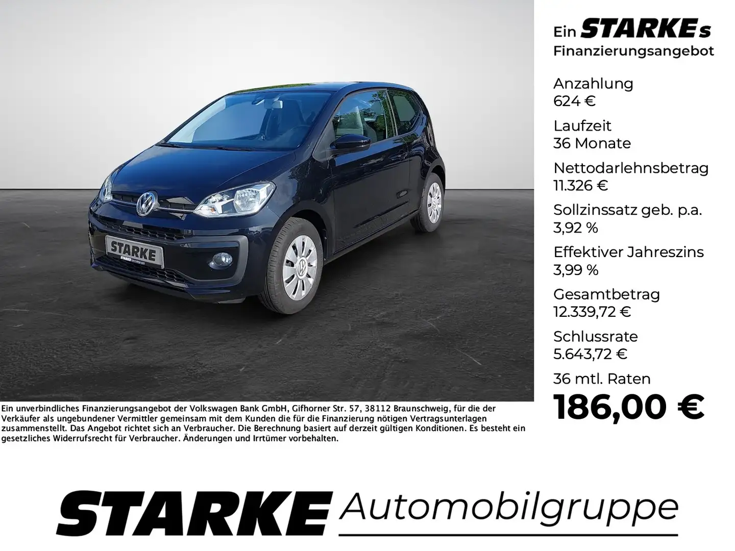 Volkswagen up! 1.0 MPI move up! Schwarz - 1