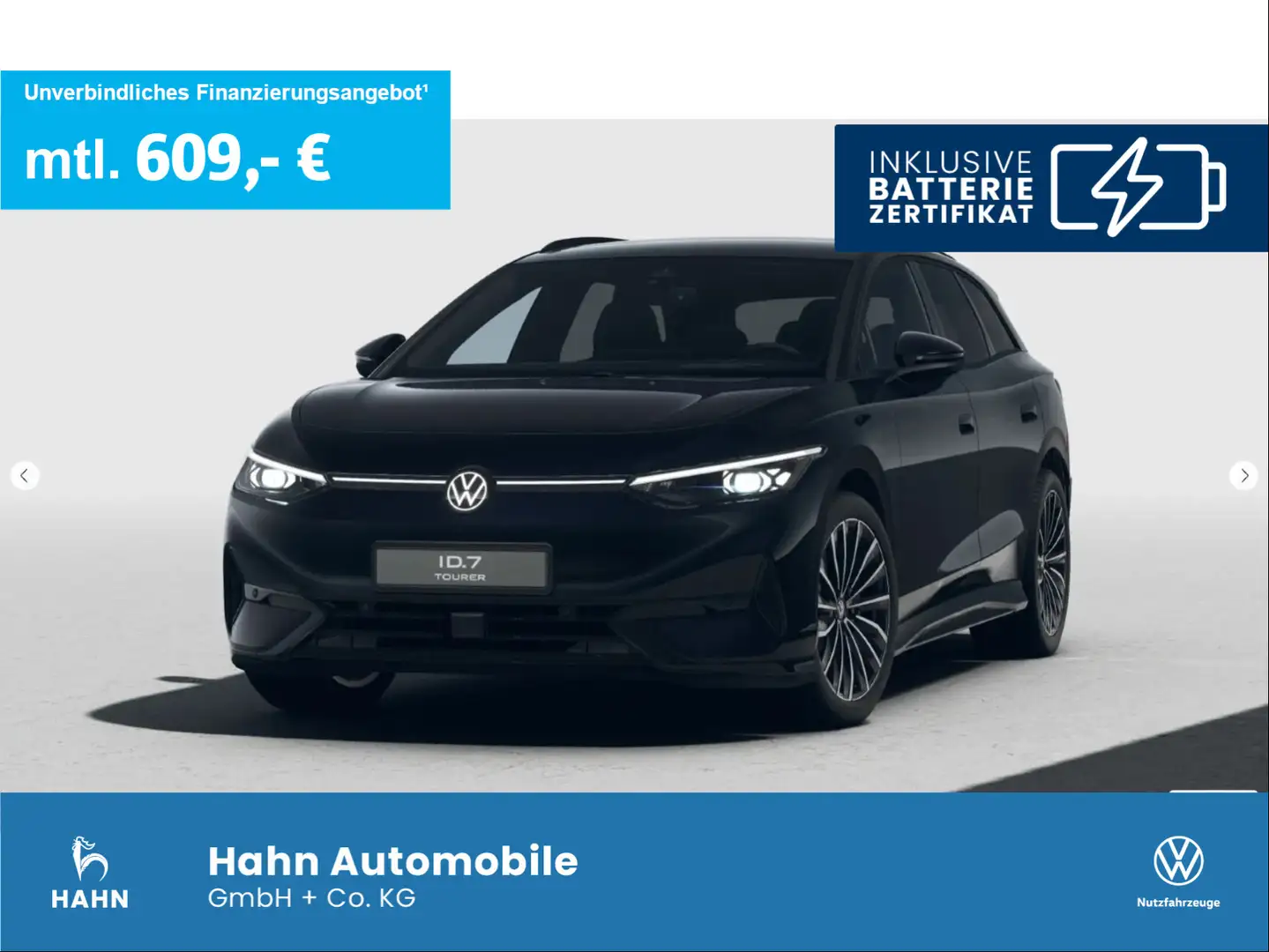 Volkswagen ID.7 Tourer Pro S 286 PS 86 kWh 1-Gang-Automatik Schwarz - 1