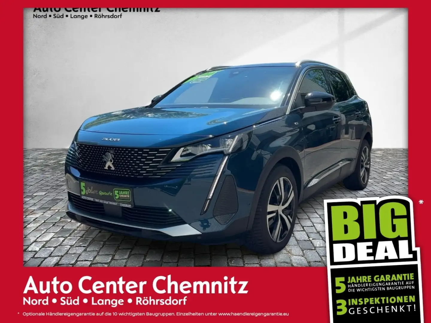 Peugeot 3008 1.6 AT8 180 GT 360°/FullLED/el.Heck/Navi Blau - 1