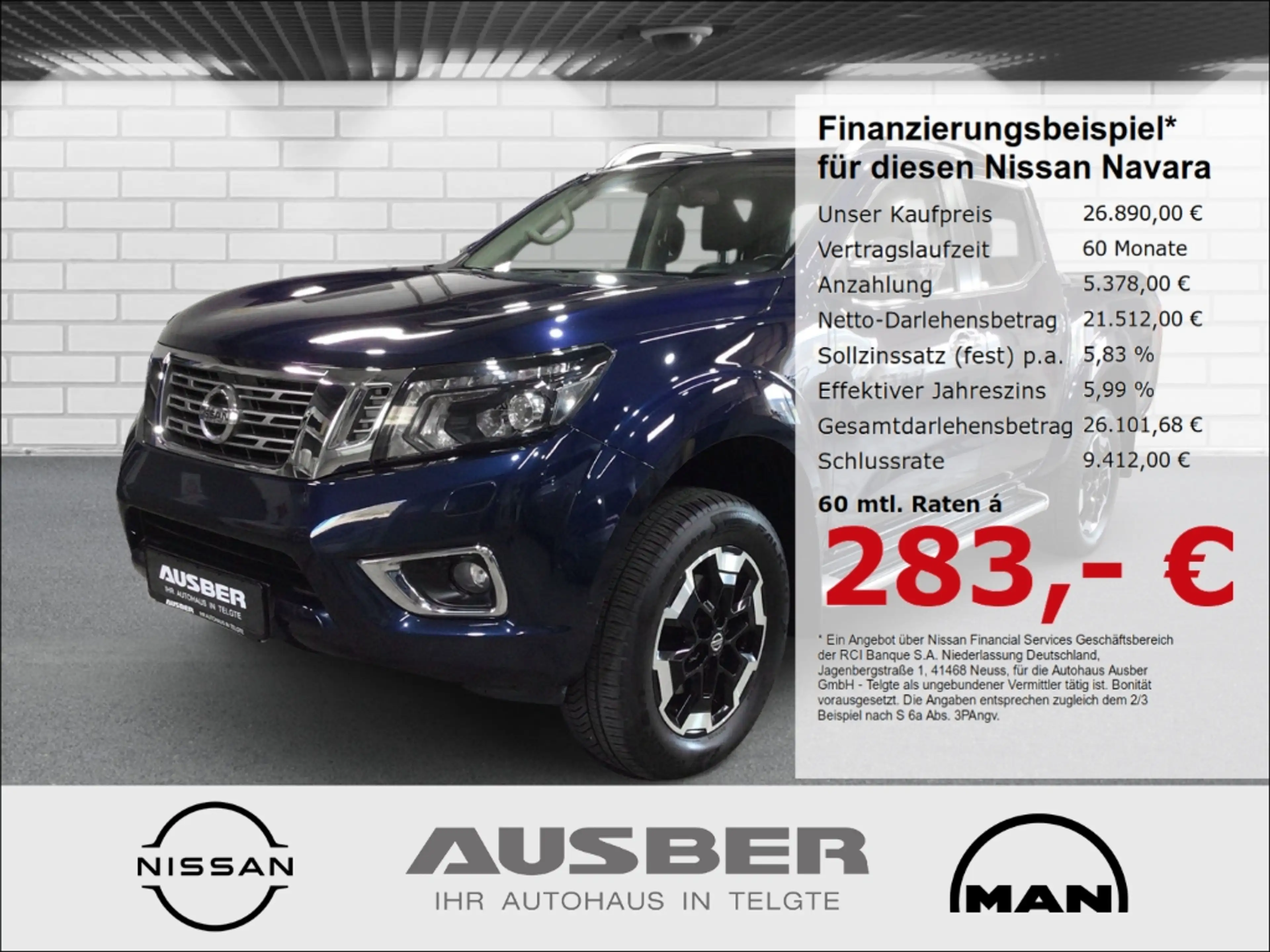 Nissan Navara Tekna Double Cab 4x4 6MT AHK 3,5to Ladeflächenbesc