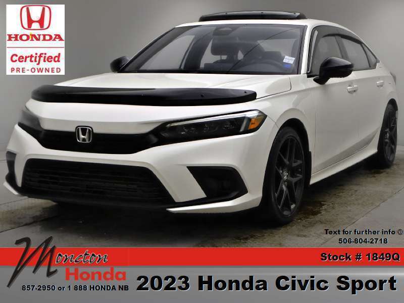 White 2023 Honda Civic Sedan Front-Wheel Drive Automatic