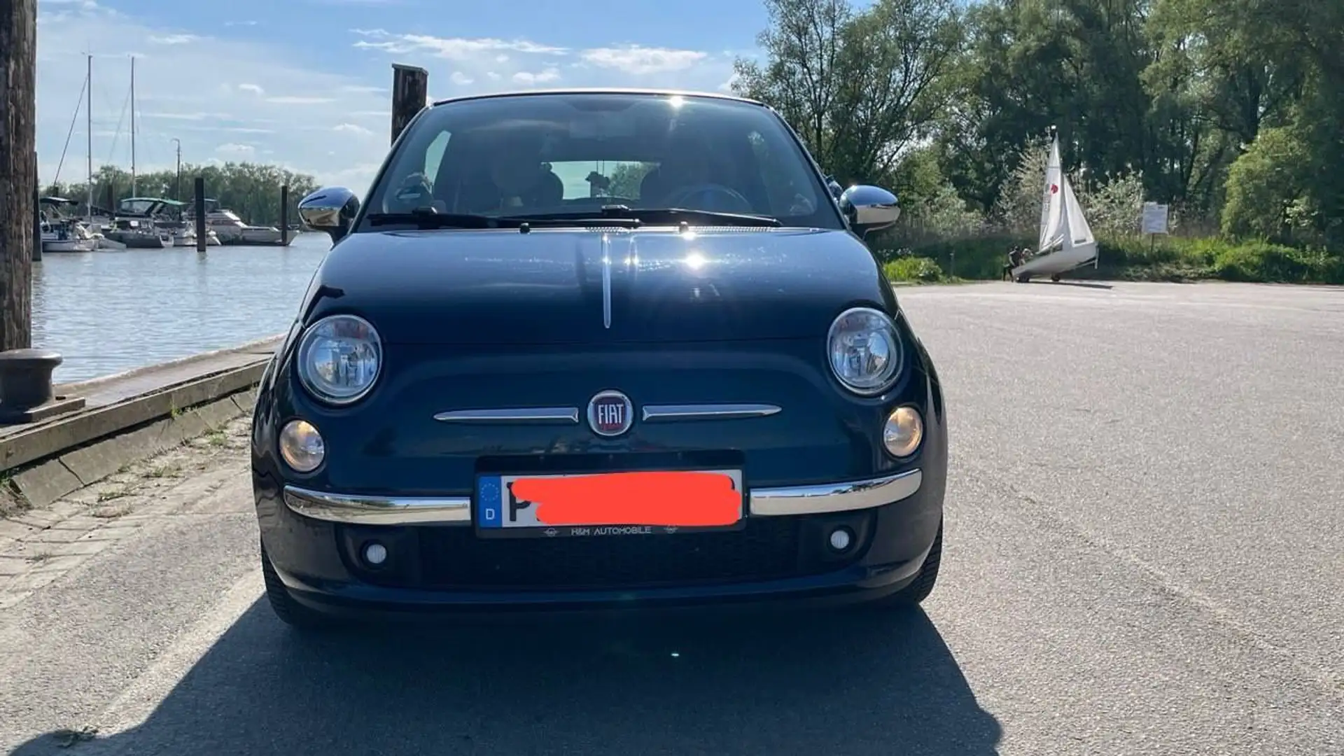 Fiat 500 Leder Leichtmetallfelgen Cabrio Zelená - 2