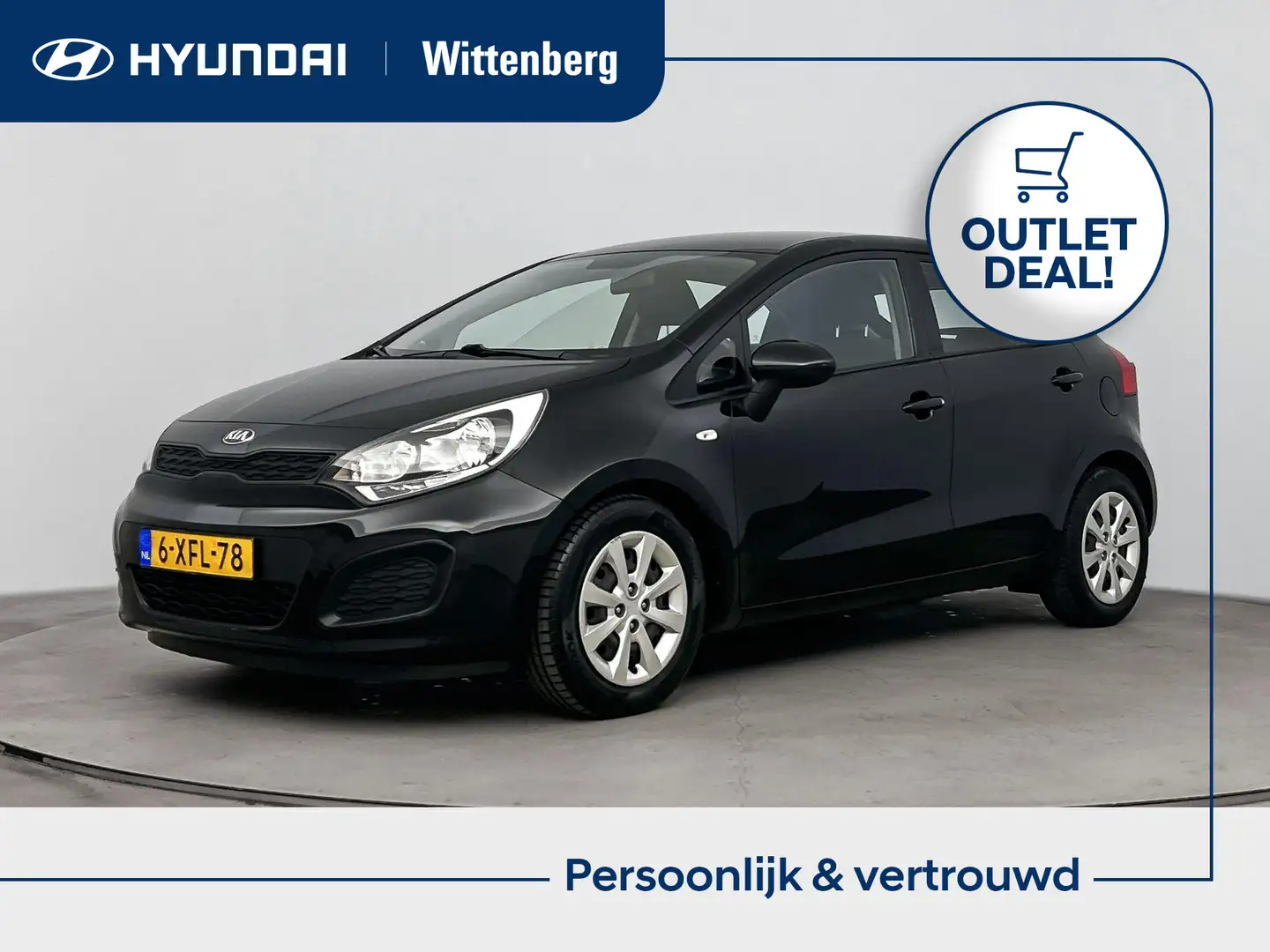 Kia Rio 1.2 CVVT ComfortLine | Airco | Navigatie | Negro - 1