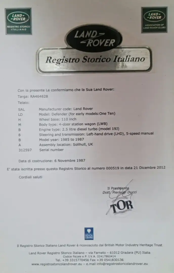 Land Rover Defender 110 2.5 td County SW Bianco - 1