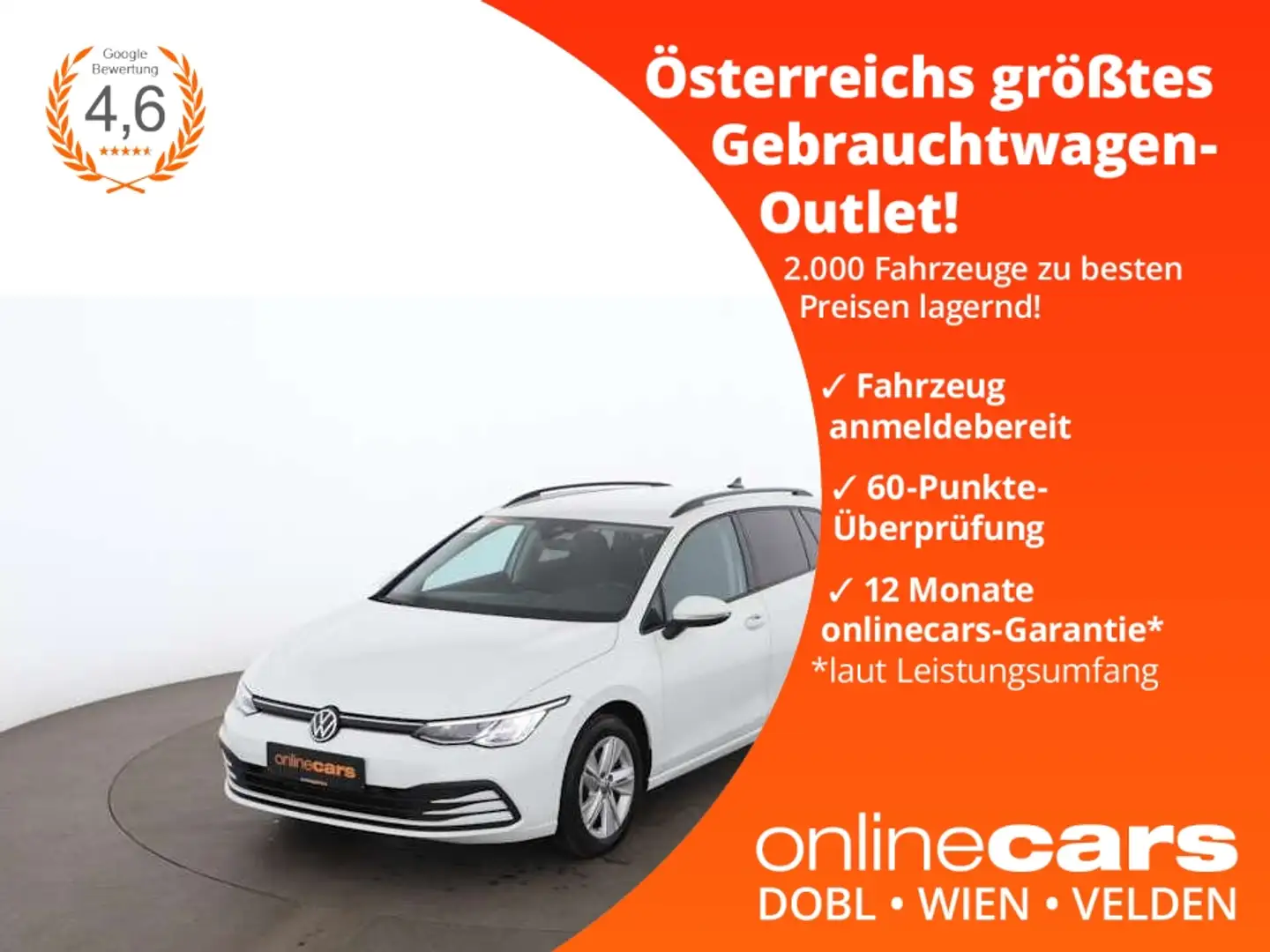 Volkswagen Golf Variant Golf VIII Variant 2.0 TDI Life Aut LED AHK NAVI Weiß - 1