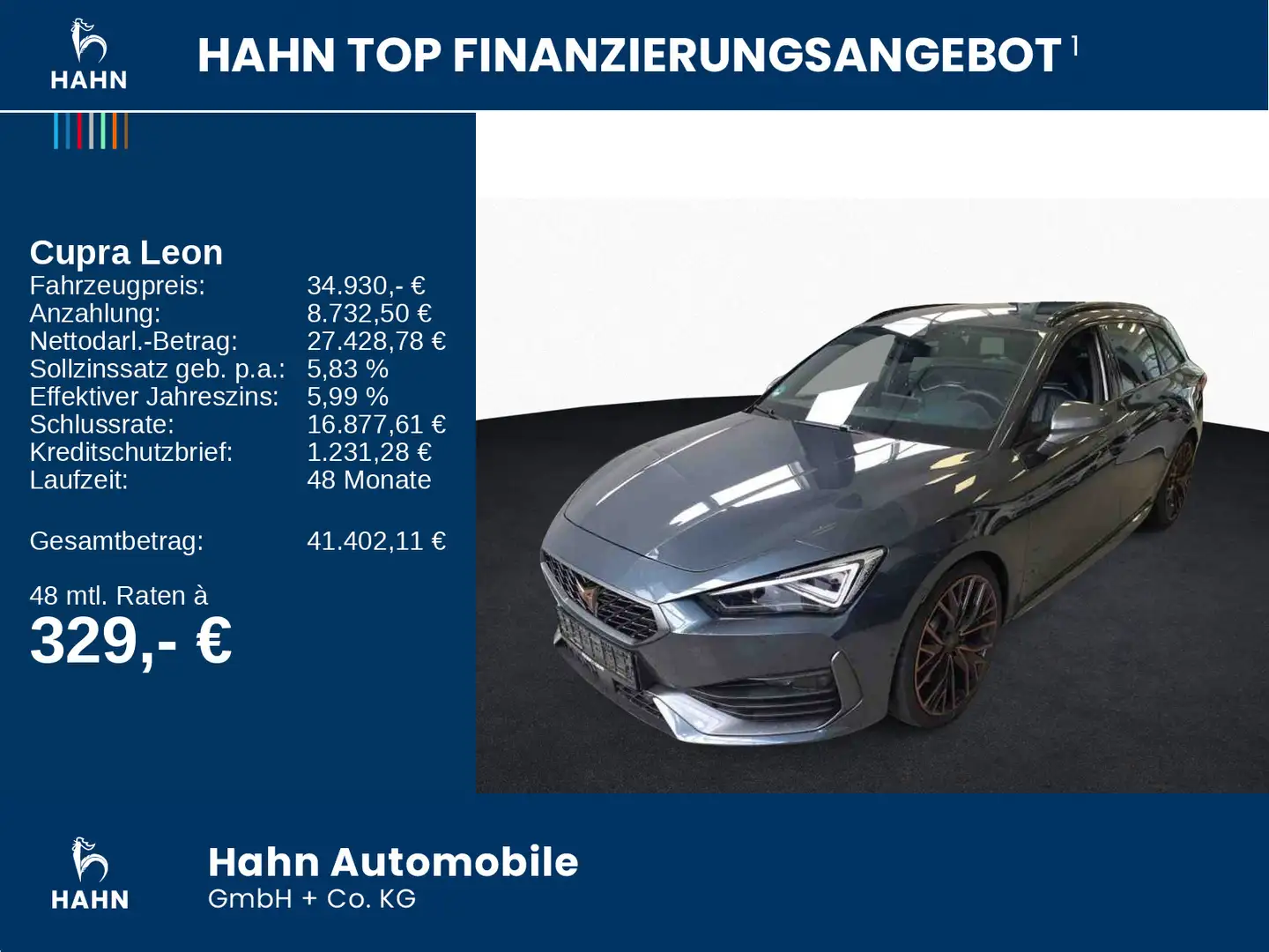 CUPRA Leon Sportstourer 2.0TSI DSG 4Drive VZ DCC AHK Grau - 2
