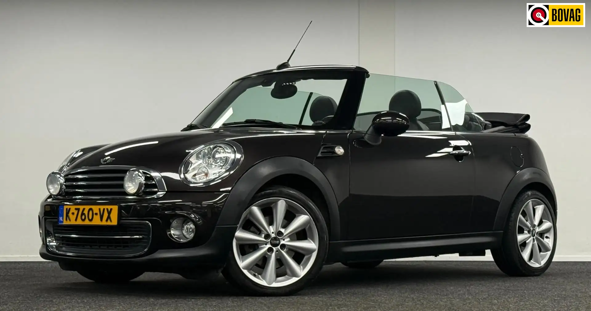 MINI Cooper Cabrio Mini 1.6 Chili*Navi*VolLeder*Stoelverw*Xenon Hnědá - 1