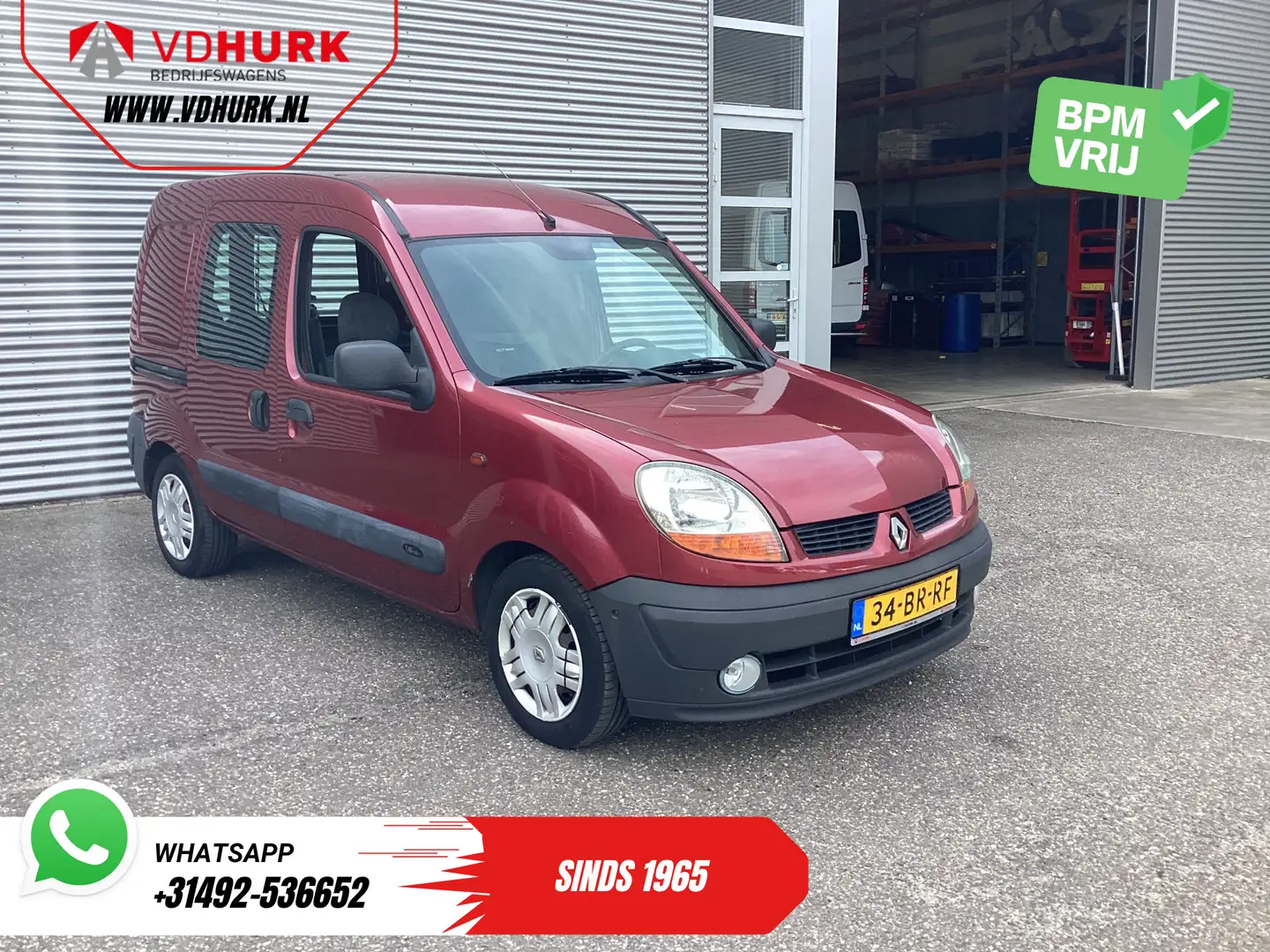 Renault Kangoo Express 1.6 95 pk Aut. LPG EXPORT ONLY Handgas-rem Rood - 1