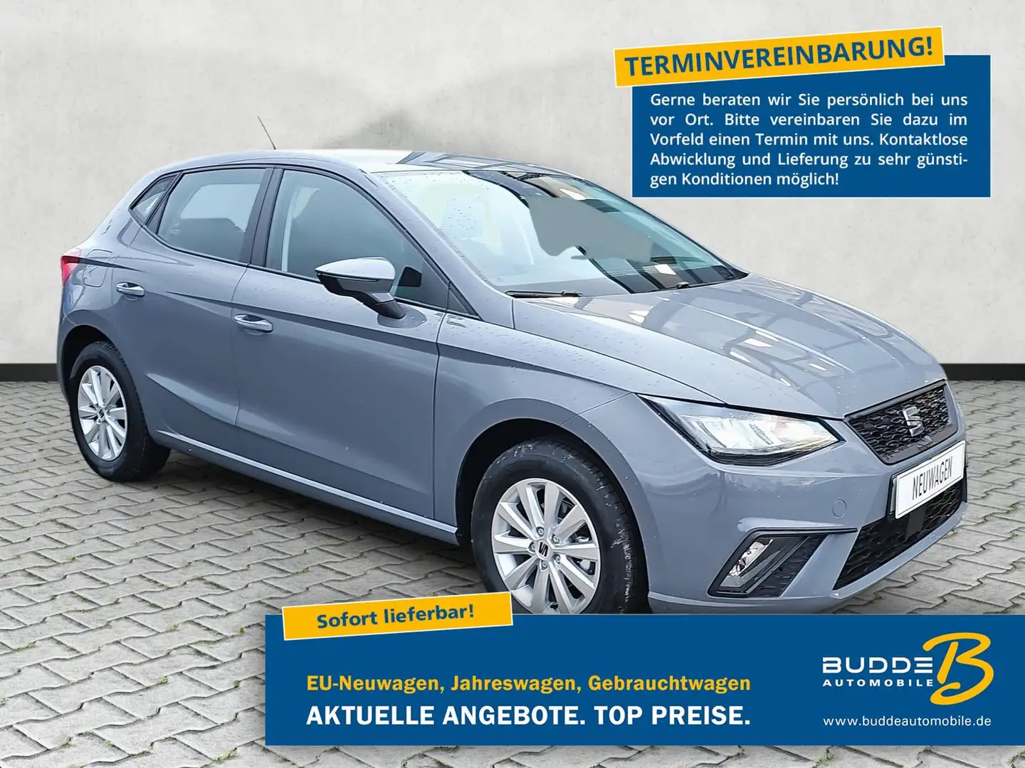 SEAT Ibiza 1.0 MPI Reference / AppConnect&AppleCarPl Grijs - 1