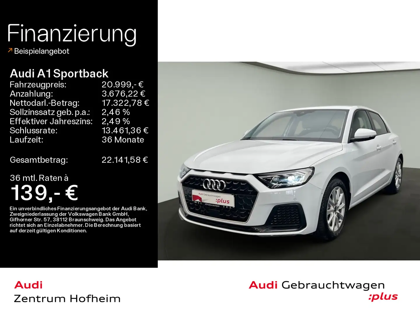 Audi A1 30 TFSI Advanced*LED*Virtual*Navi+* Wit - 1