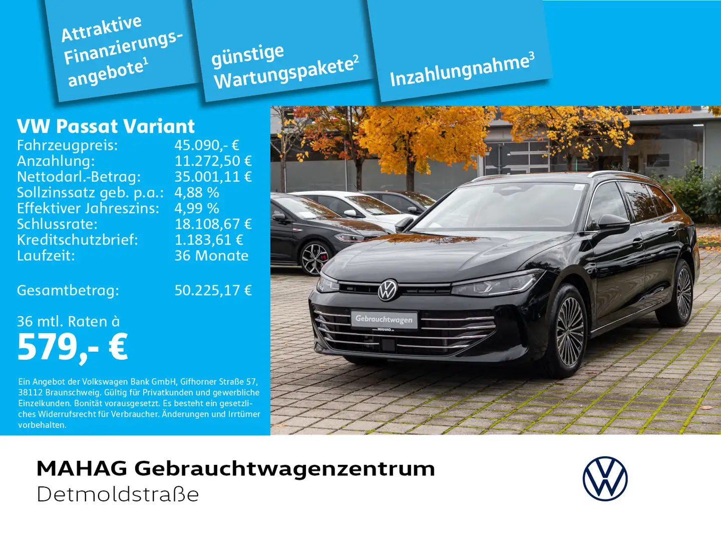 Volkswagen Passat Variant 2.0 TDI 4Mot. ELEGANCE Navi IQ.Li Schwarz - 1