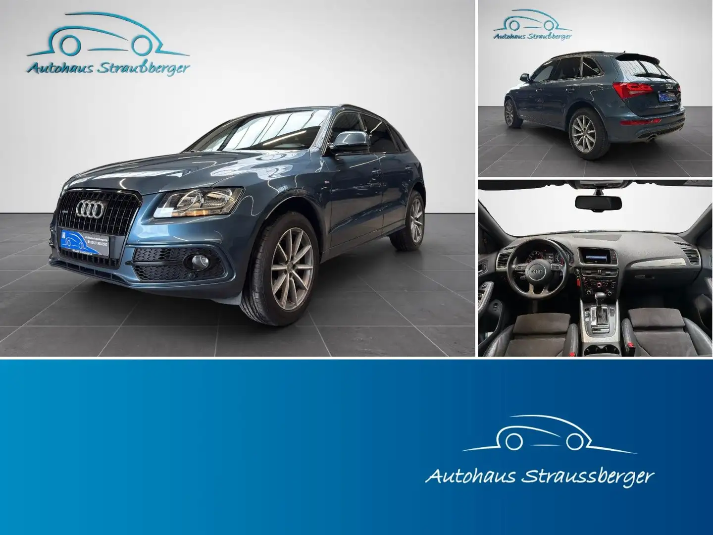Audi Q5 2.0 TFSI quattro AHK ACC S line DSP Sthz Pano Blau - 1