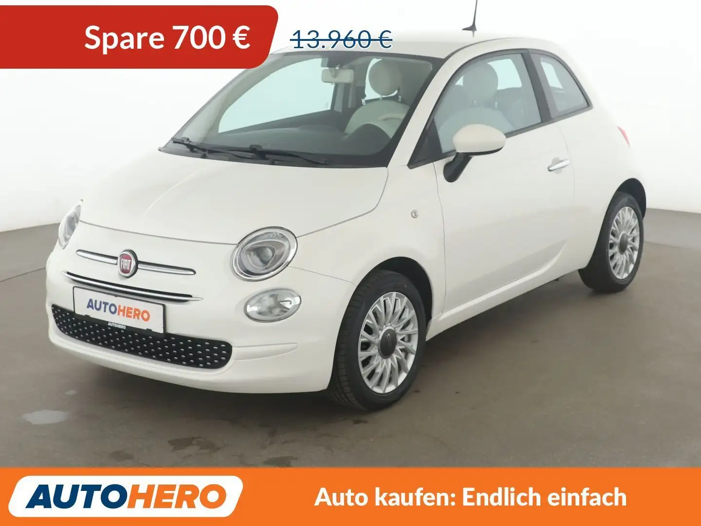Fiat 500 1.2 Lounge Aut.*PDC*TEMPO*KLIMA*GARANTIE* Weiß - 1