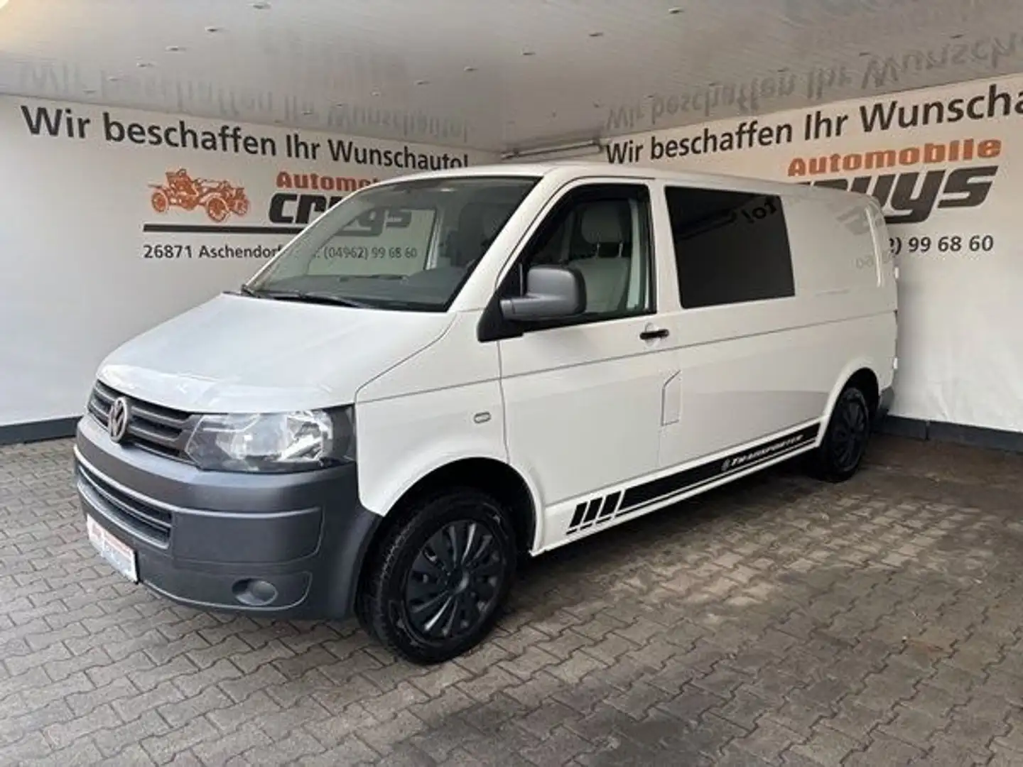 Volkswagen T5 Transporter 2.0D Lang Mixto - 5 Sitzer / AHK Blanc - 1