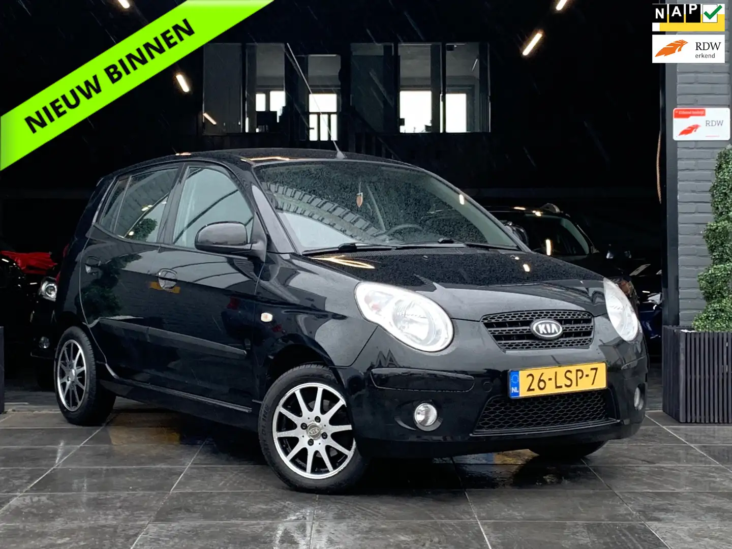 Kia Picanto 1.0 Seven|APK|NAP|Airco|E.ramen|5 Deuren Zwart - 1